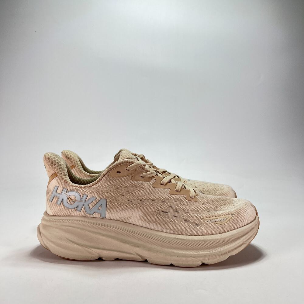 HOKA Clifton 9 Shifting Sand Eggnog Running Shoes 1127896 SSEG Women's Size 8.5B